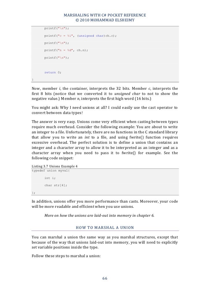 c pocket reference